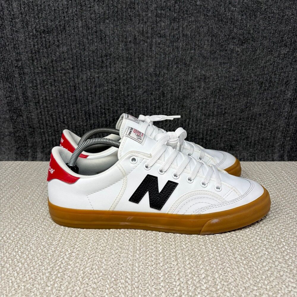 New Balance Numeric 212 Pro Court White Black Gum Red Shoes Men’s 10 NM212TPO